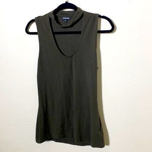 Express mock neck cut out tank